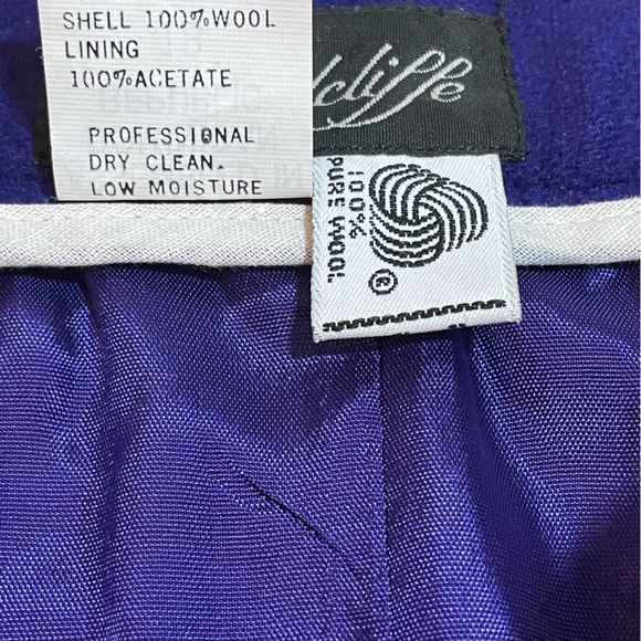 Indigo purple wool skirt by Radcliffe 100% pure wool size 18 - Picture 3 of 6
